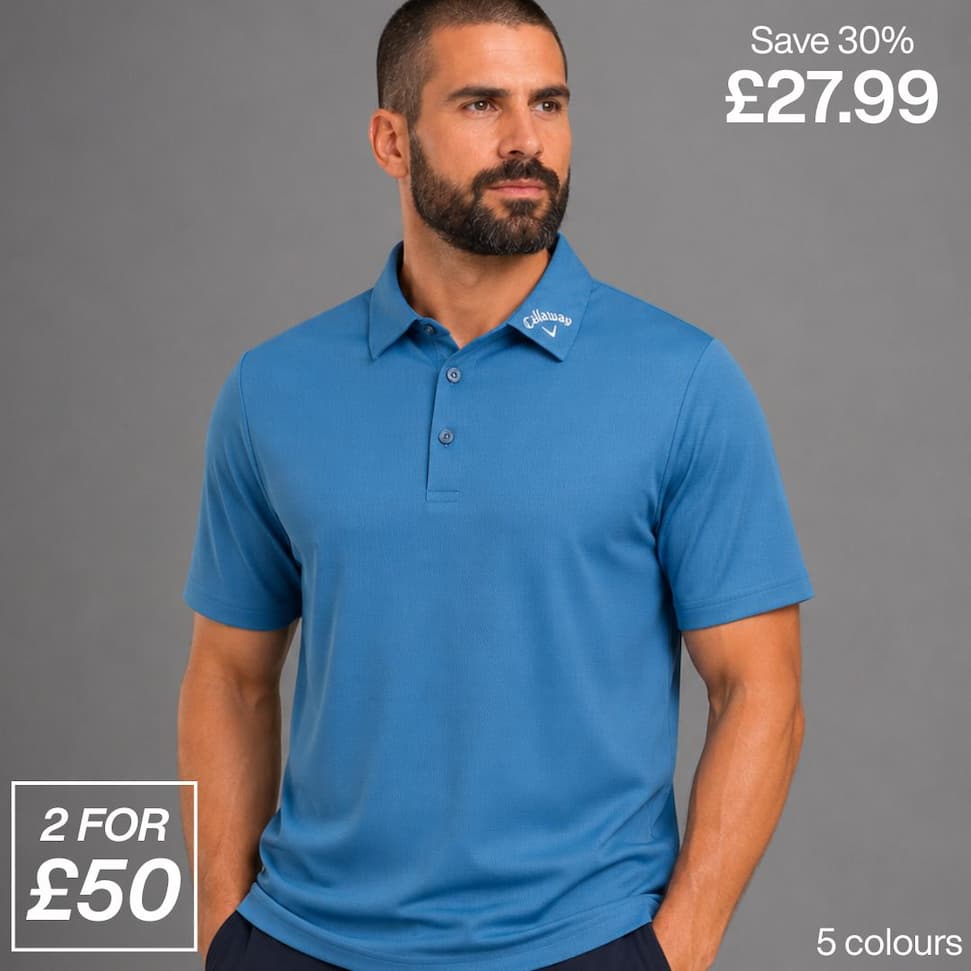 Callaway Mens Ace Micro Texture OptiDry SwingTech Polo Shirt
