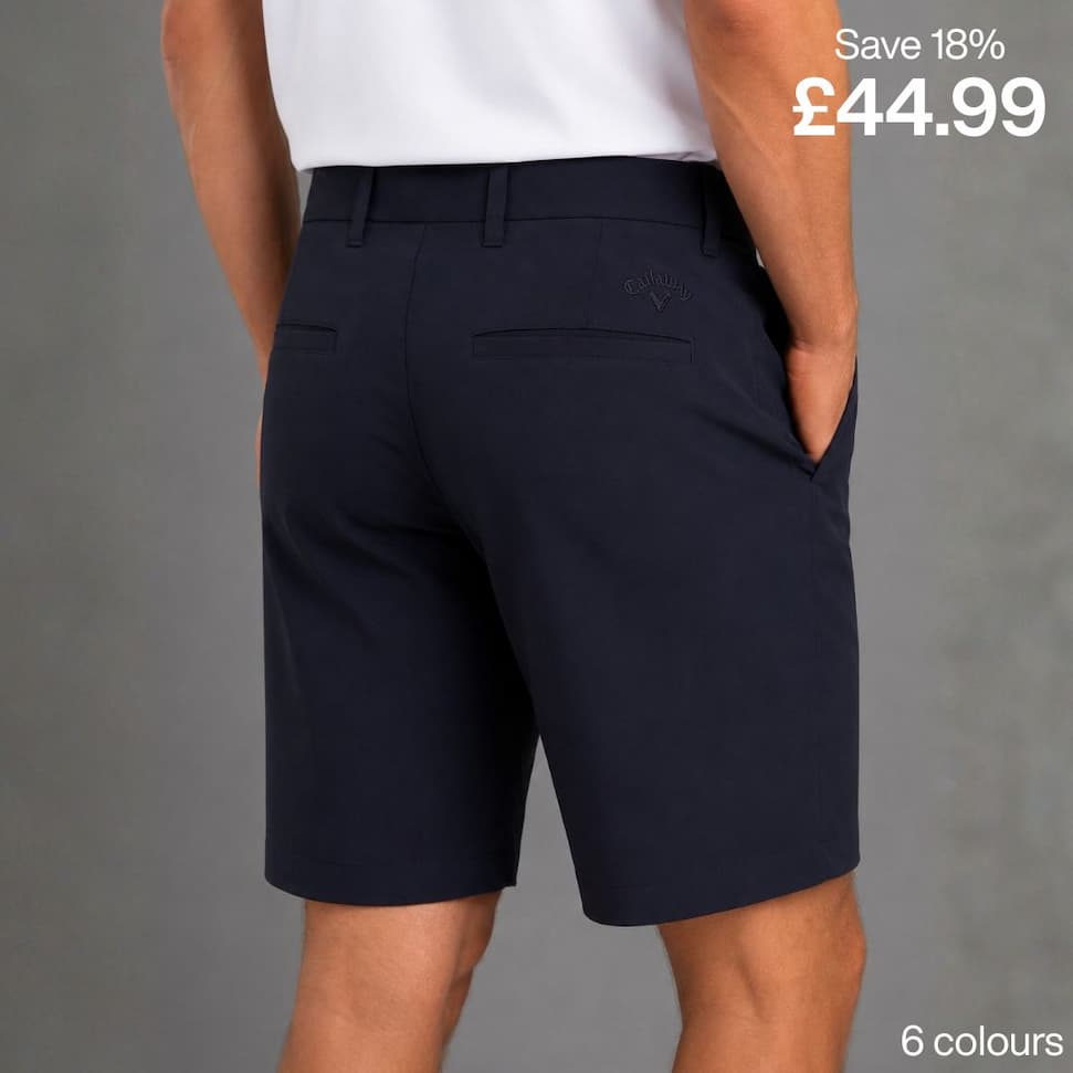 Callaway Mens Chev Tech ll Light Active Stretch Waistband Golf Shorts