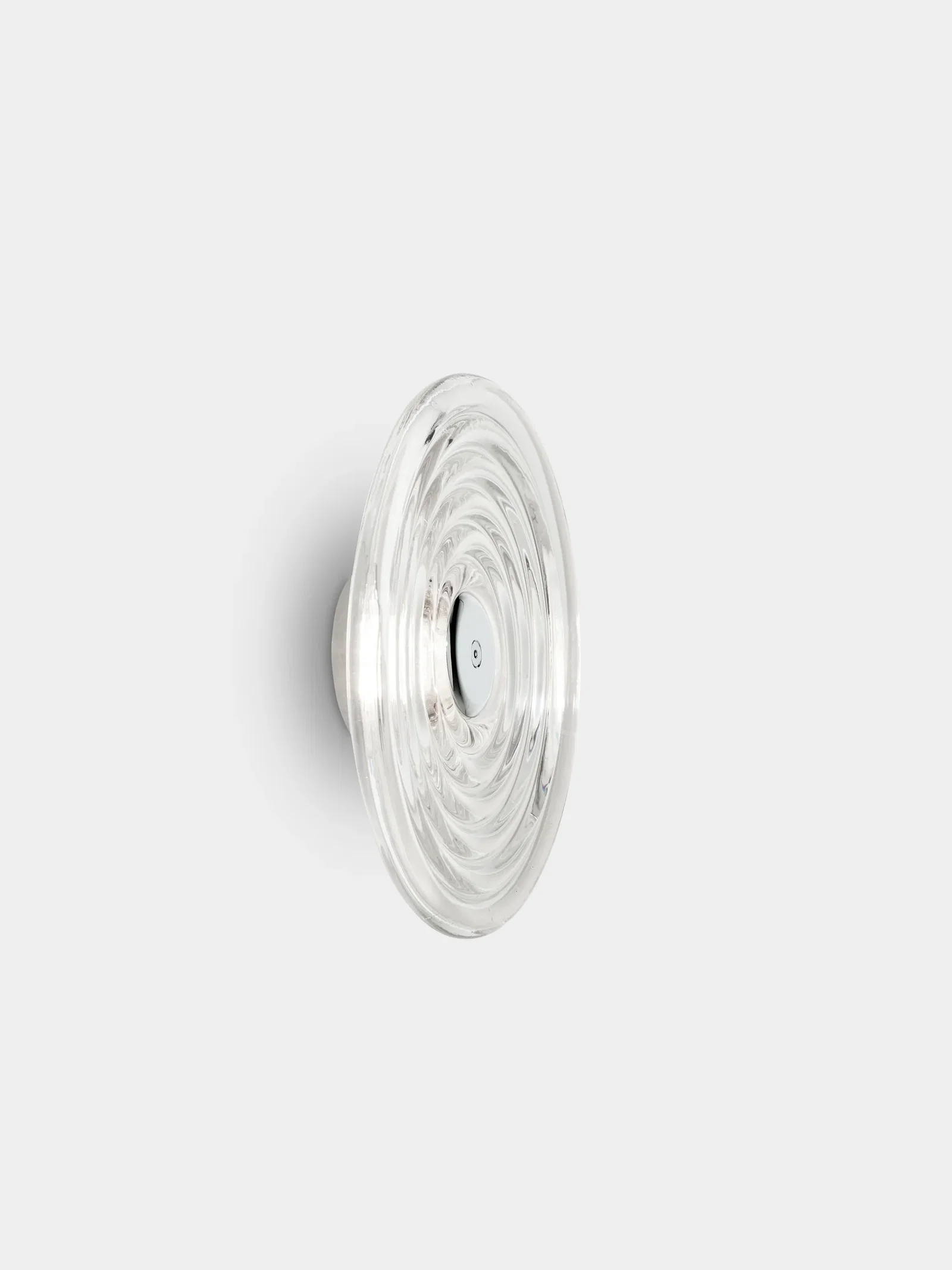 Image of Press Large Surface Light | Clear Pressed Glass