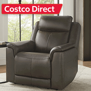 Hamlin Leather Power Recliner with Power Headrest & Power Lumbar