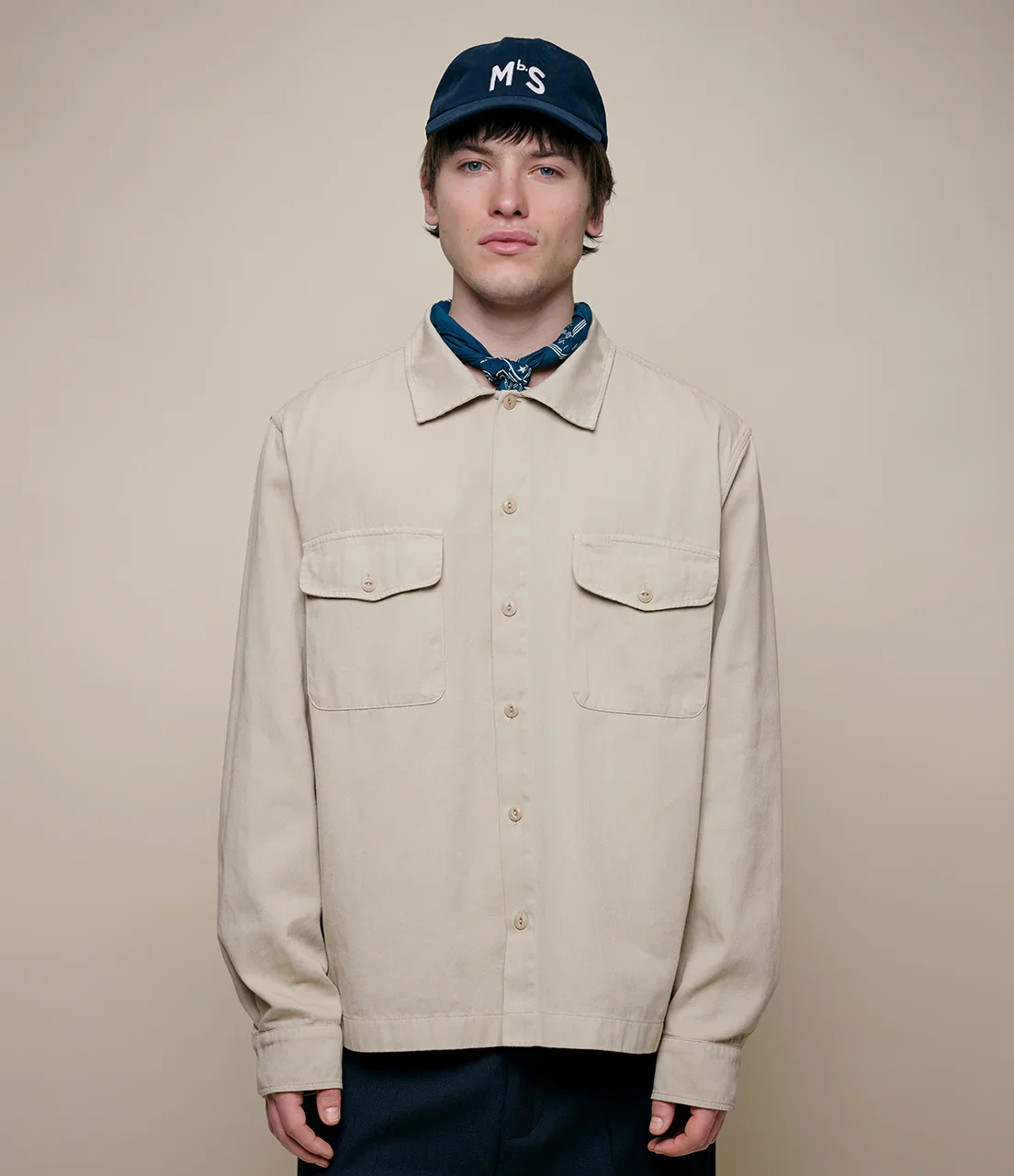 Image of Worker's Cotton Twill Long Sleeve Shirt