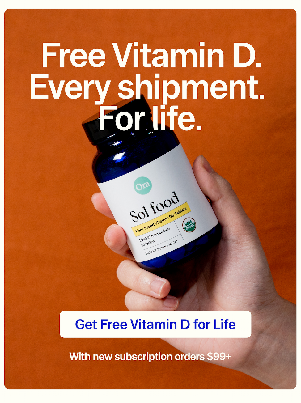 Get free vitamin D3 for life