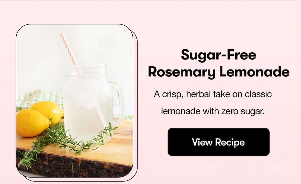 Sugar-free rosemary lemonade