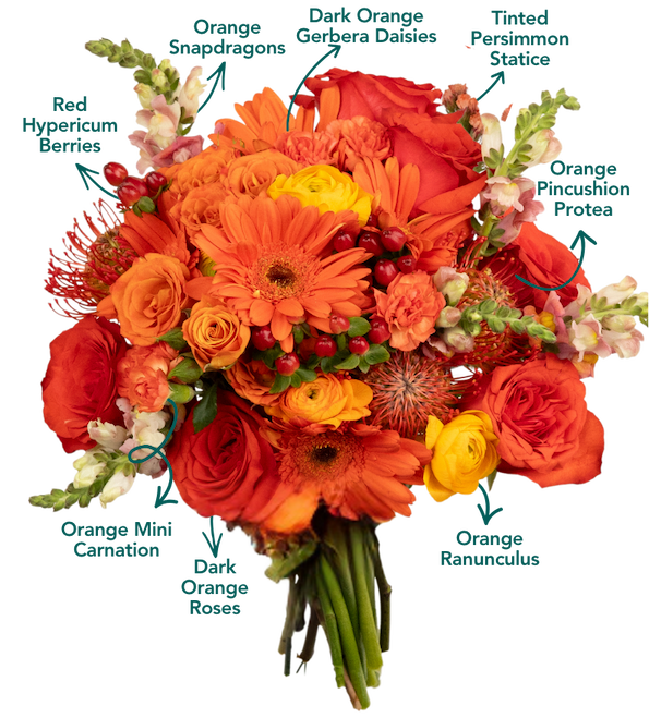 Pinterest Palette: Persimmon Orange Bouquet