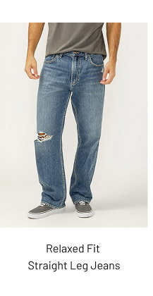 Relaxed Fit Straight Leg Jeans