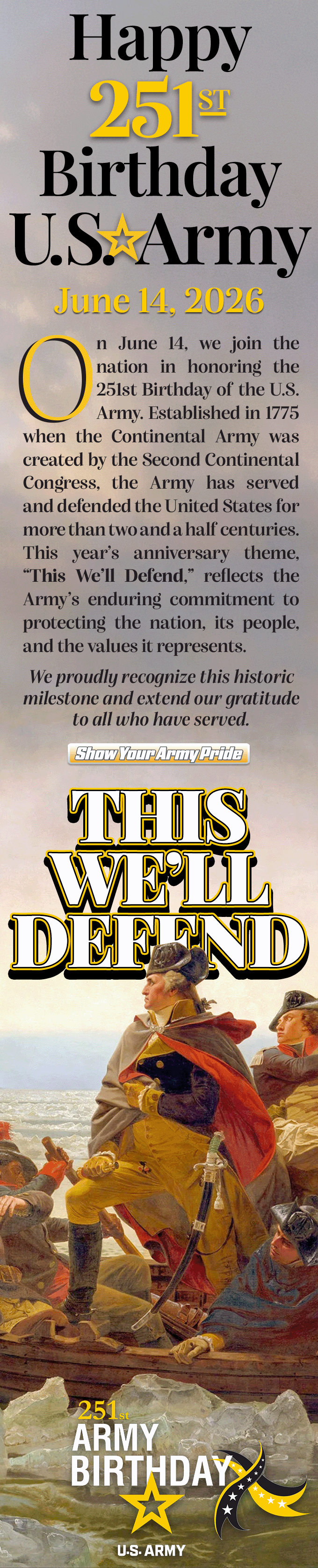 Happy Birthday US Army