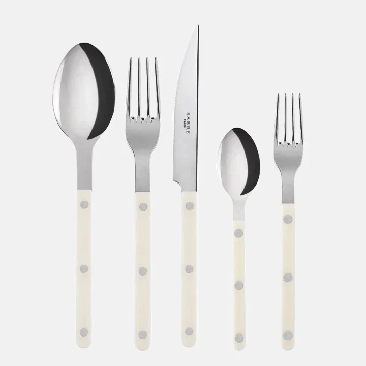 Image of Ivory Bistro 5-Piece Flatware Set