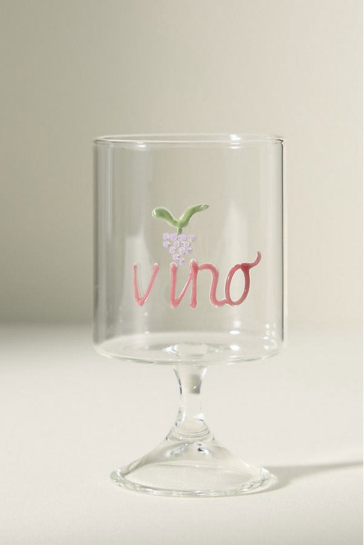 Word Play Wine Glass