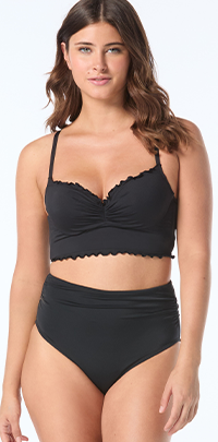 Shop Coco Reef Lavish Ruffle Underwire Bikini Top in Classic Solids
