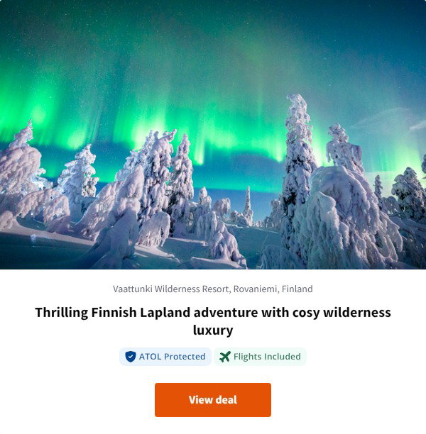 Thrilling Finnish Lapland adventure with cosy wilderness luxury