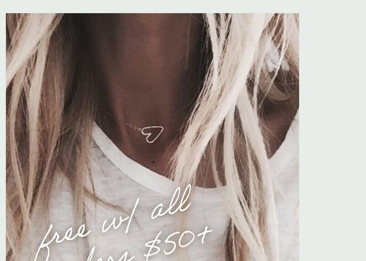 free w/ all orders $50+ | ITTY BITTY HEART NECKLACE