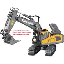 R/C 2.4 Ghz Remote Control Excavator w/Lights & Sound 1:20 Scale Remote Control Construction by New Capable