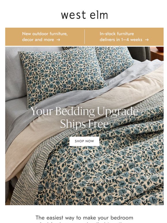 Free shipping hits different on bedding