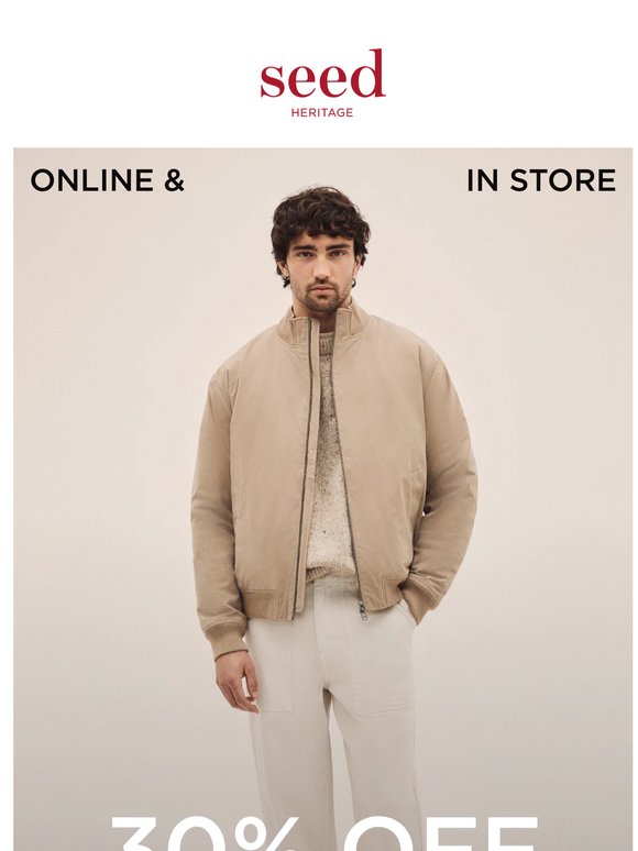 In Stores: TODAY | 30% Off Storewide