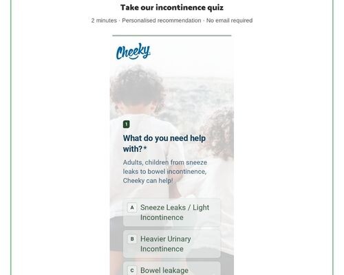 Image of quick quiz to help you find the products you need