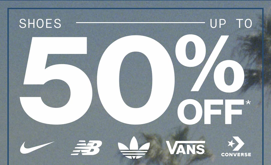 Shoe Flash Sale: up to 50% off* select Nike, New Balance, adidas, Vans, Converse & Crocs