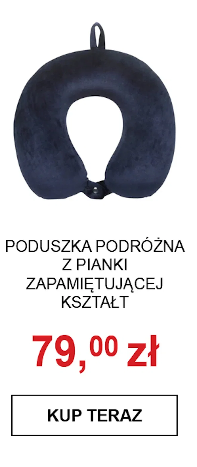 Poduszka podróżna z pianki zapamiętującej kształt