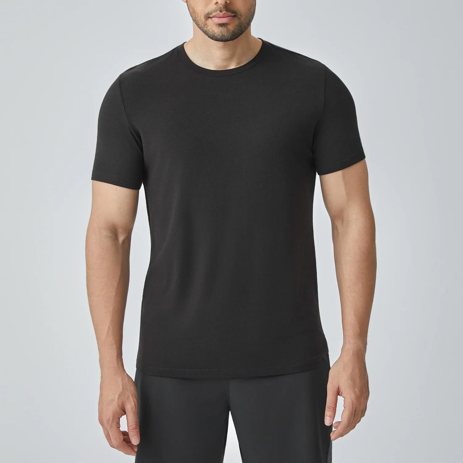 Image of Minimalist HY-Blend Crew Tee [Black]