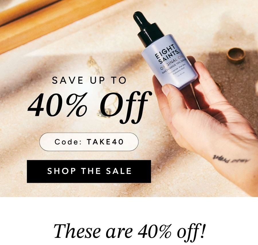 Up to 40% off all products