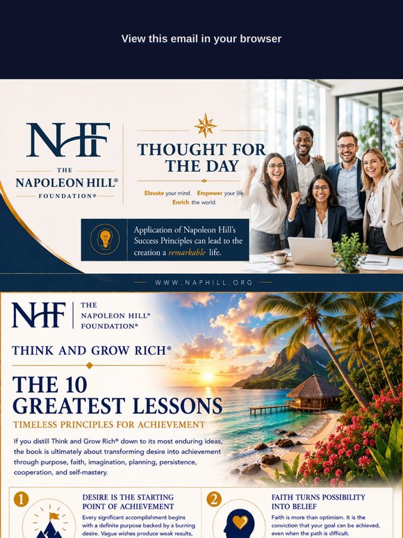 Napoleon Hill's Thought for the Day