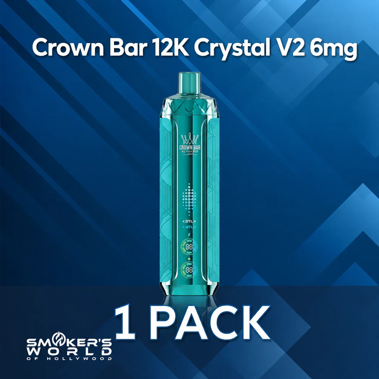 Image of Al Fakher Crown Bar 12K Crystal V2 6mg - ( 1 Pack )