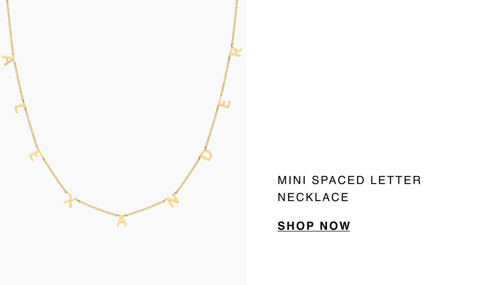 Mini Spaced Letter Necklace