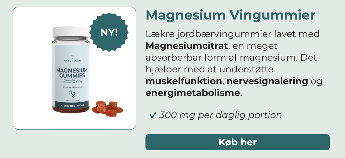 Magnesium vingummier med Magnesiumcitrat