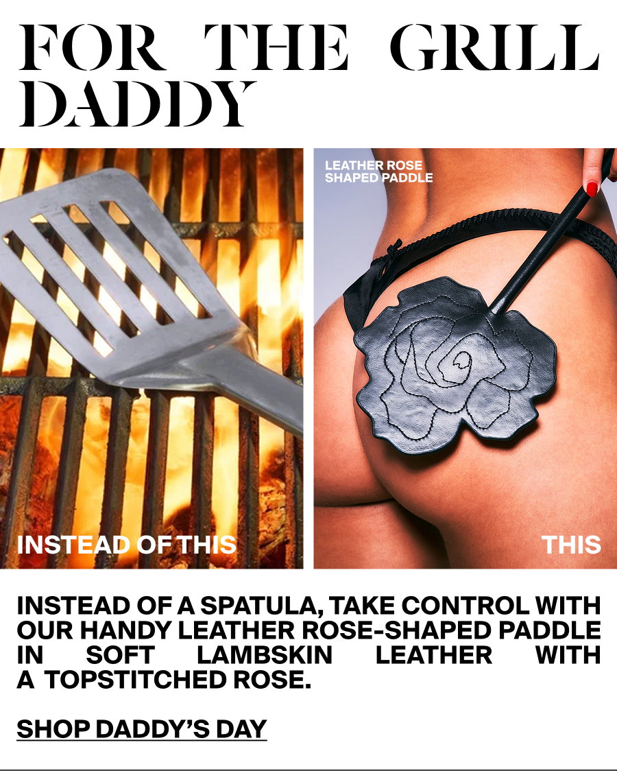 For The Grill Daddy - Leather Shaped Rose Paddle