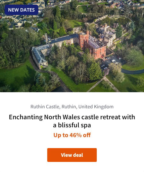Enchanting North Wales castle retreat with a blissful spa