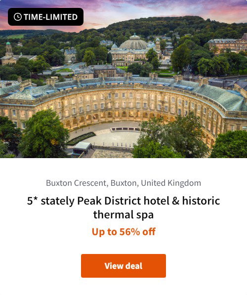 5* stately Peak District hotel &amp; historic thermal spa