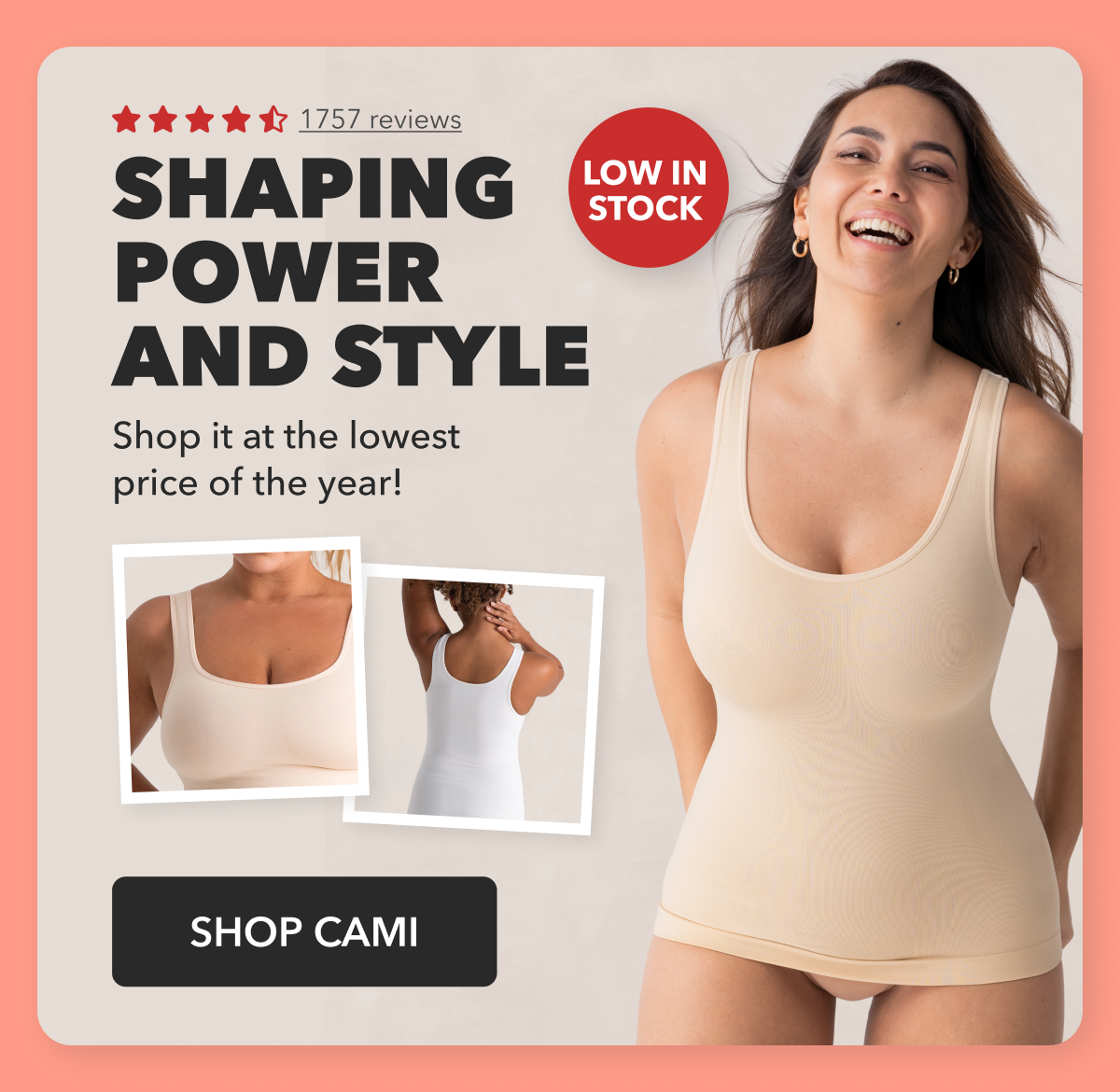 Shapermint Essentials All Day Every Day Tank Cami