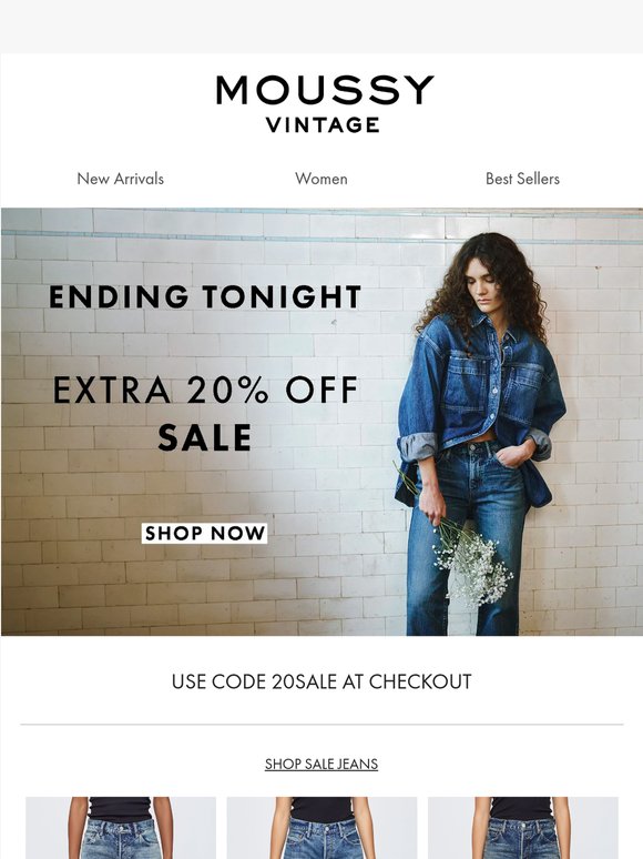 Ends Tonight: Extra 20% Off Sale 👖