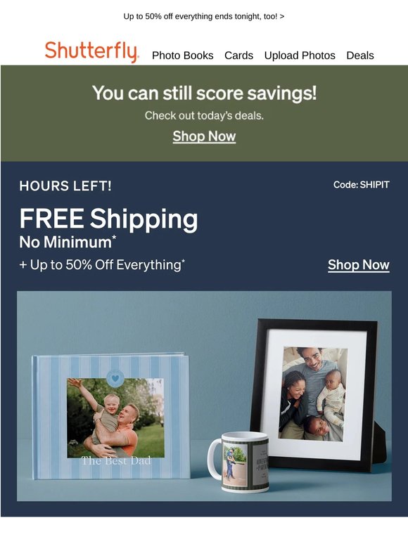 ‼️ Hours left to get FREE shipping on gifts delivered by Father’s Day.