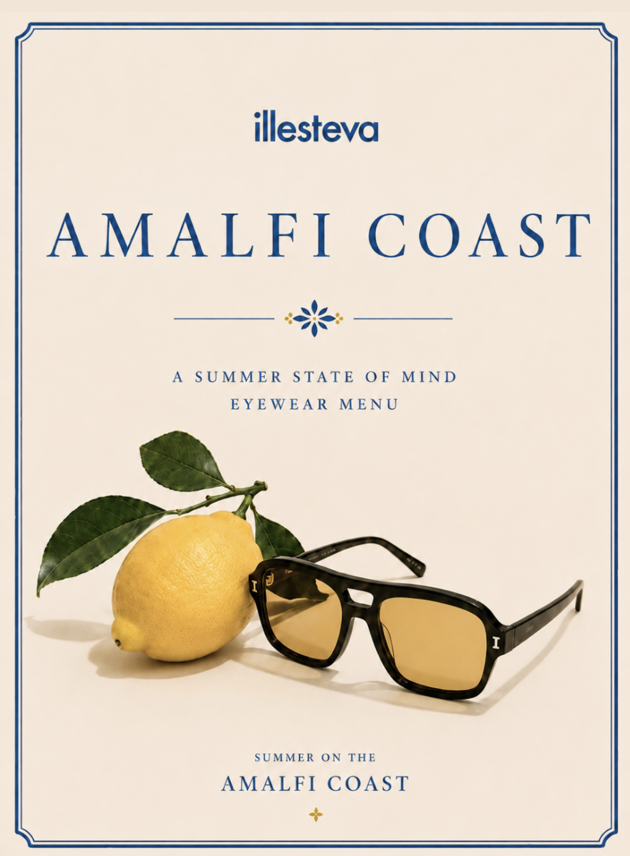 Decal of the Amalfi Coast illesteva eyewear menu header