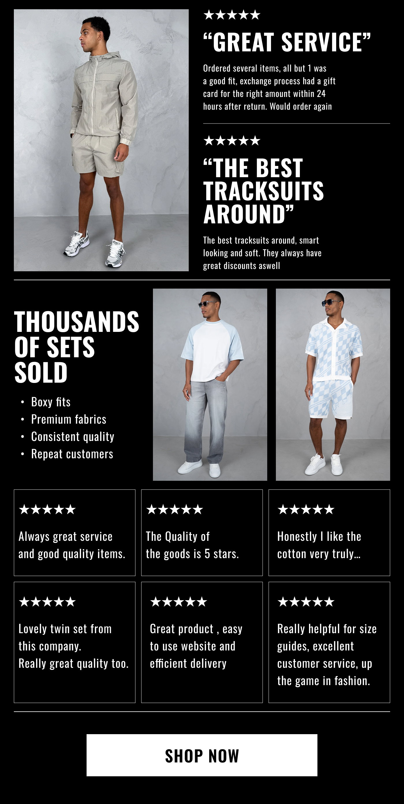 Thousands of sets. These are just some of the stories.