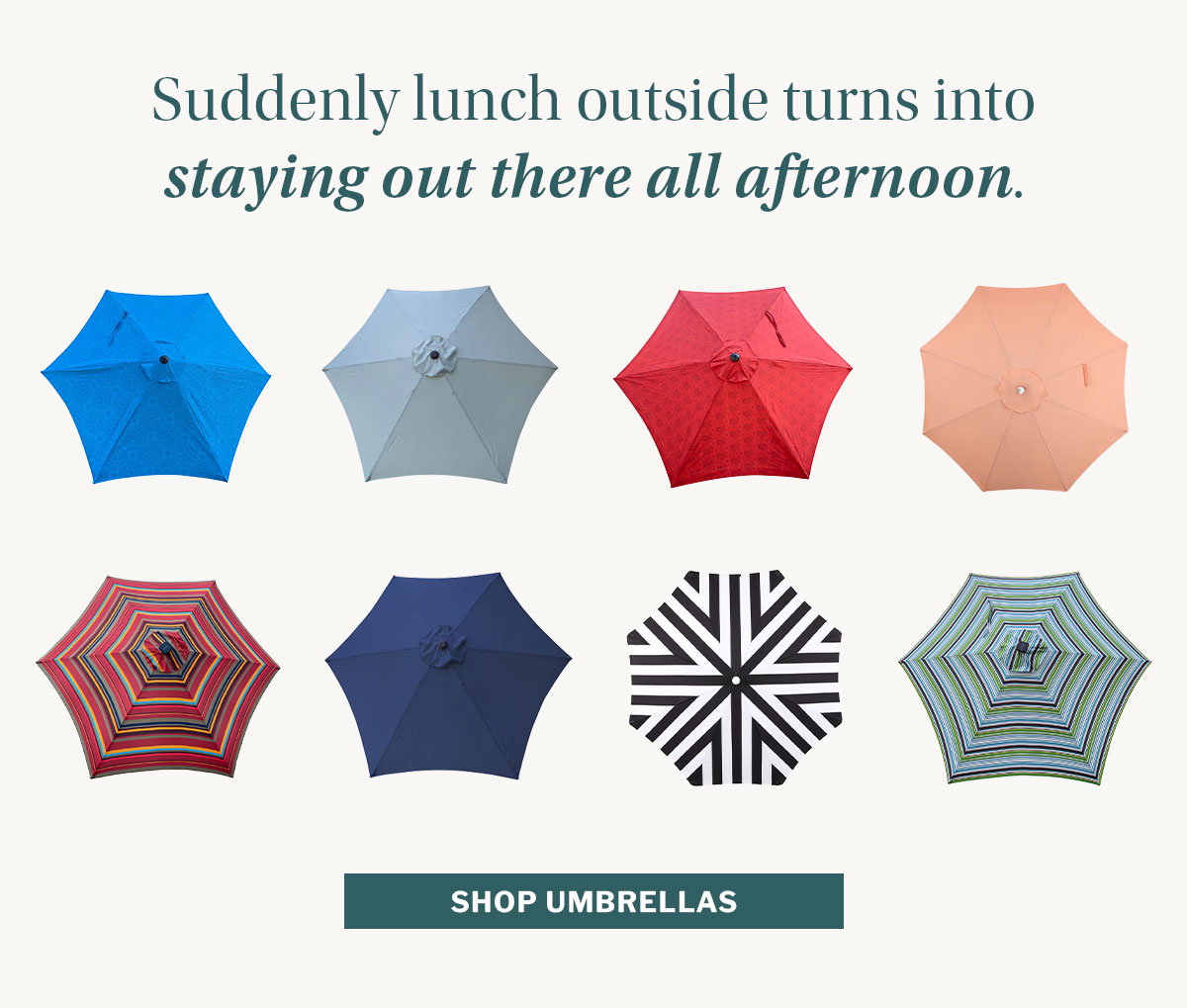 Shop umbrellas. 