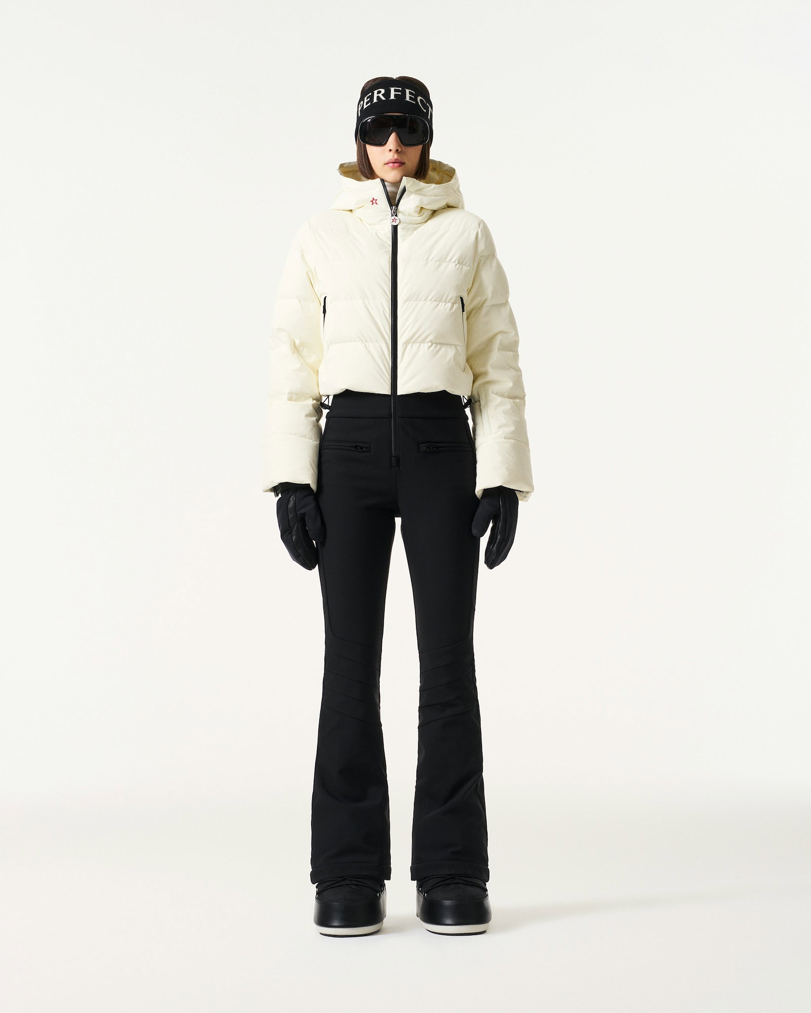 Polar Flare Ski Suit - Black/White