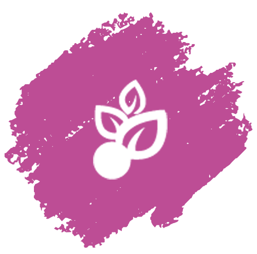 Icon Blätter auf pinken Grund.