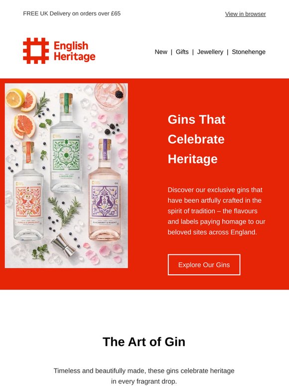 🍸 Sip into history with our exclusive English Heritage gins!