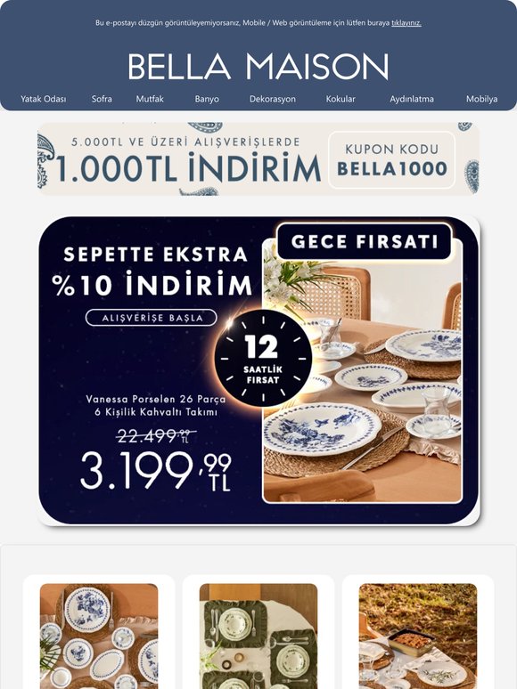 ⏰Geceye Özel Ek %10 İndirim Seni Bekliyor!⏰
