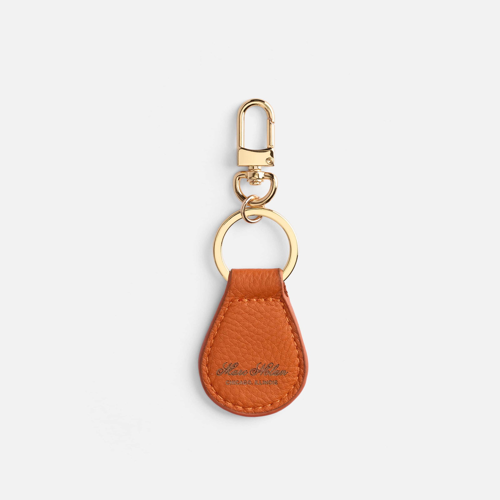 Image of Marc Nolan Leather Keyring - Orange