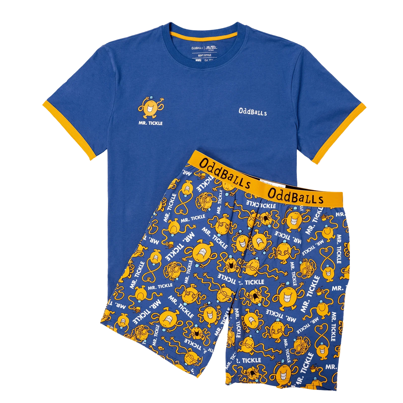 Image of Mr Tickle - Men's Short Pyjamas Set (T-Shirt & Shorts)
