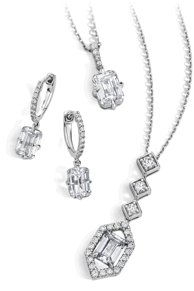 White gold diamond jewelry. A blend of art deco and vintage inspiration.
