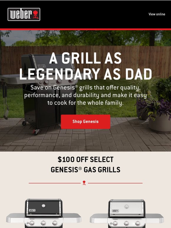 Save $100 on a Genesis Grill for Father’s Day
