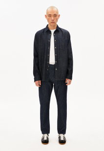 HERRINGBONE TAPERED JEANS