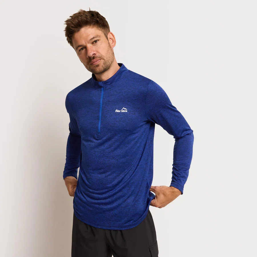 Peter Storm Men's Active Long Sleeve Zip Tee