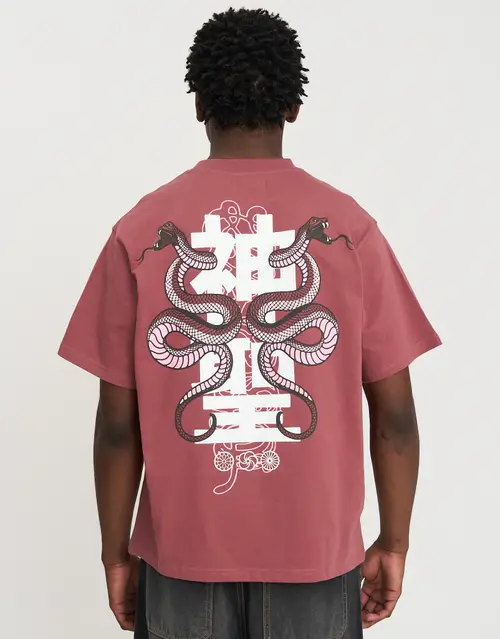 Snake Print Relaxed Fit T Shirt