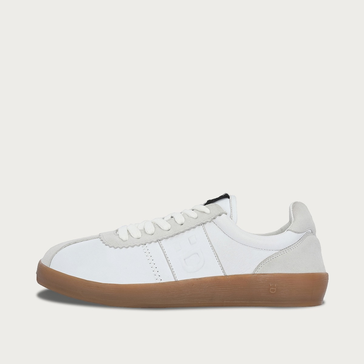 ARIELLE Weiss Sneaker Turnschuh Low aus Ziegenleder in Weiss