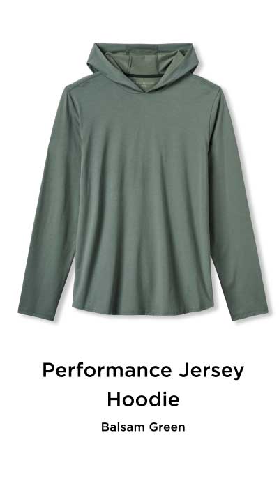 Performance Jersey Hoodie - Balsam Green