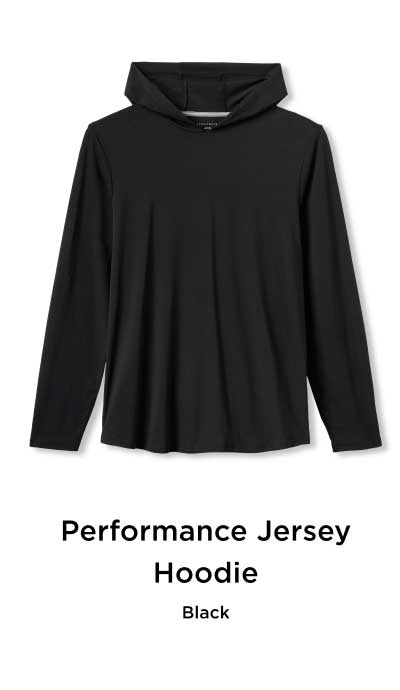 Performance Jersey Hoodie - Black